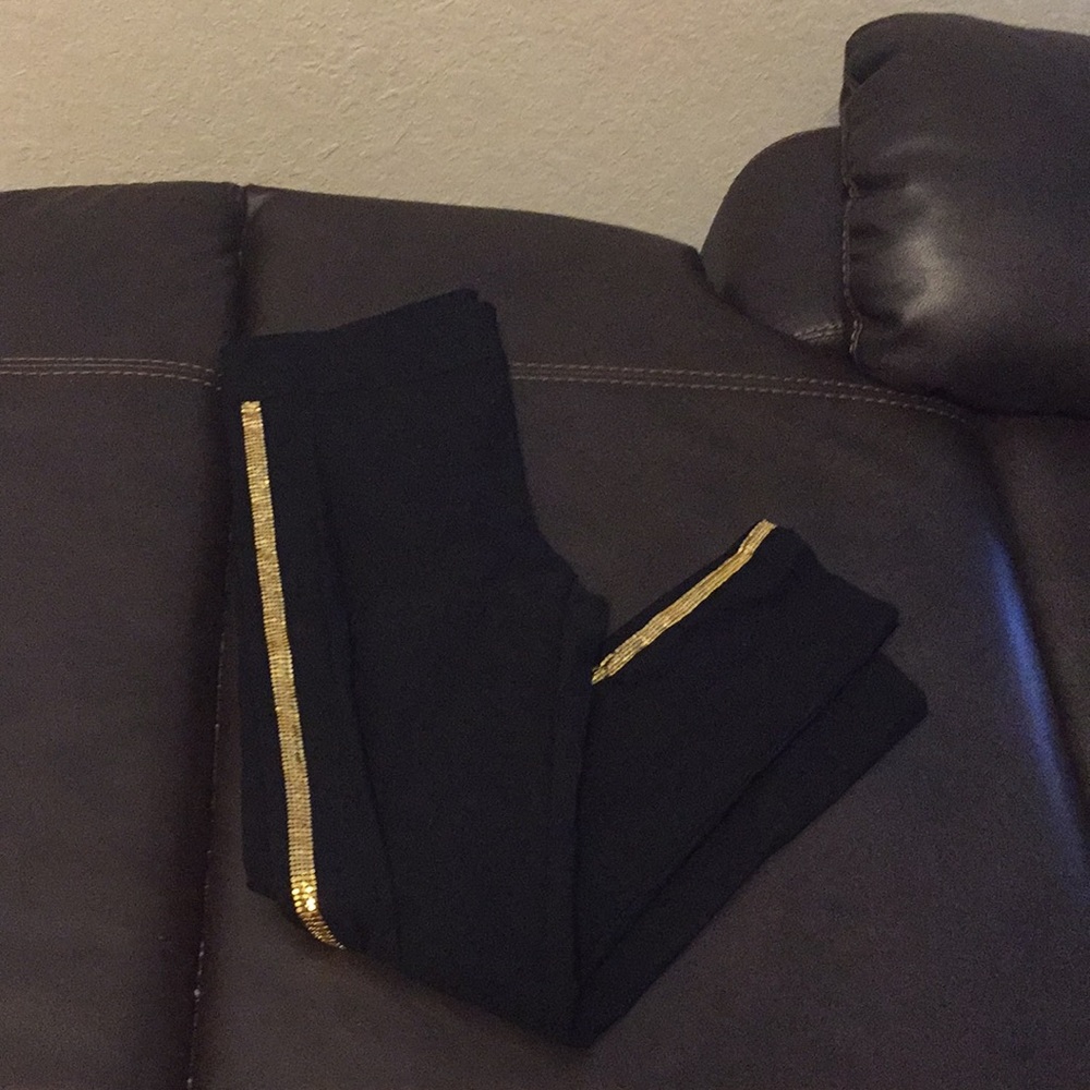 Black tuxedo skinny pants